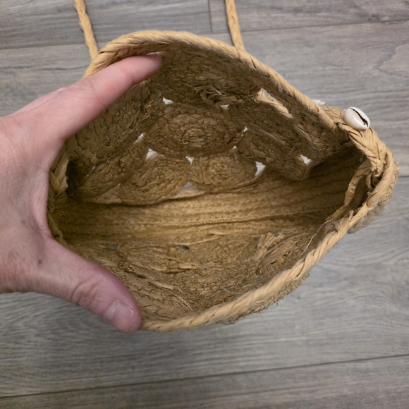 Purse Puka Shell Woven Straw Cross Bag Crossbody - Picture 5 of 9